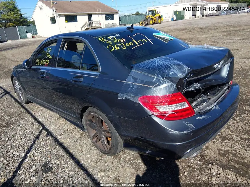 2013 MERCEDES C-KLASSE VIN WDDGF4HB0DR245494 — фото 3
