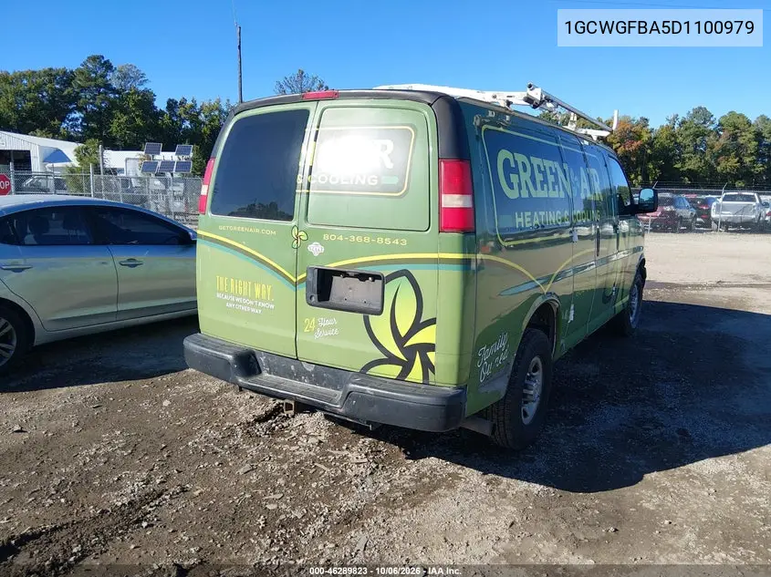 2013 CHEVROLET EXPRESS VIN 1GCWGFBA5D1100979 — фото 4
