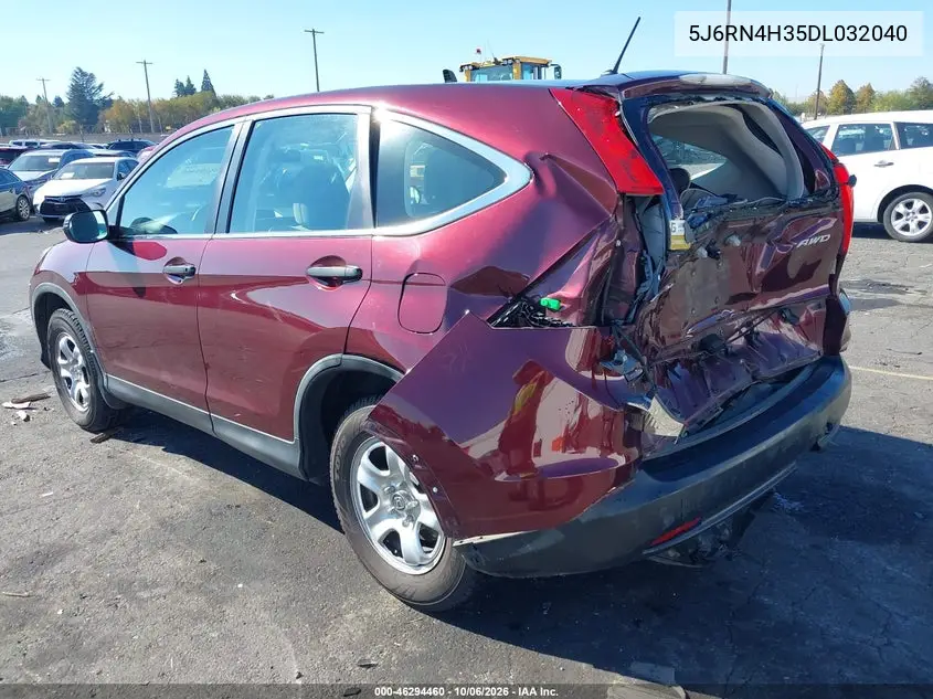 2013 HONDA CR-V VIN 5J6RN4H35DL032040 — фото 3
