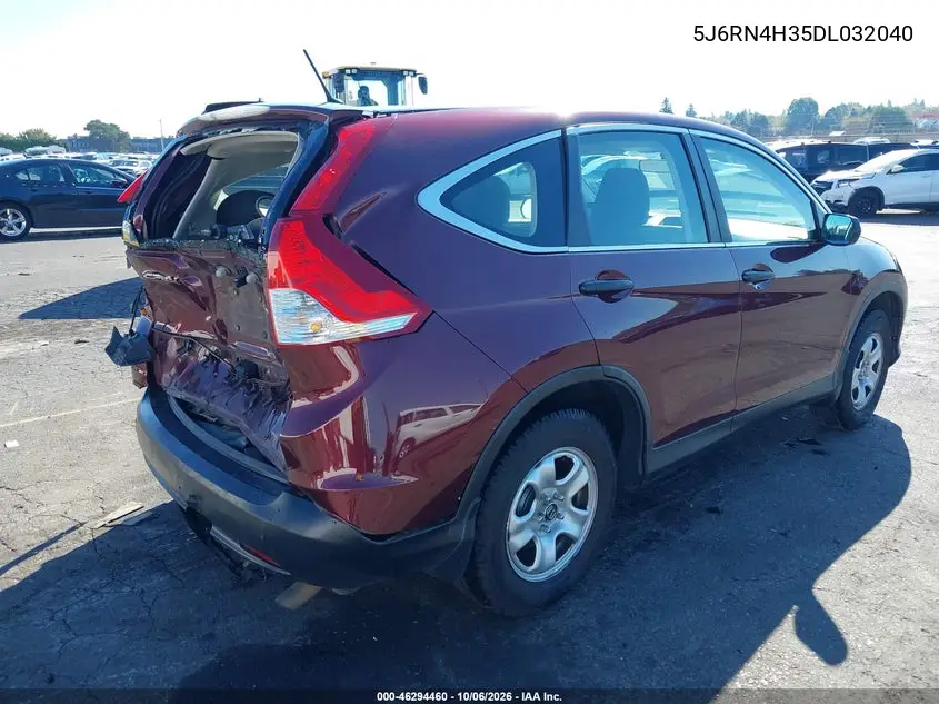 2013 HONDA CR-V VIN 5J6RN4H35DL032040 — фото 4
