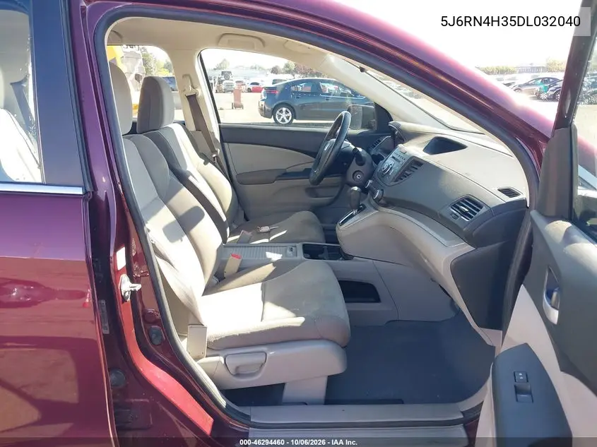 2013 HONDA CR-V VIN 5J6RN4H35DL032040 — фото 5