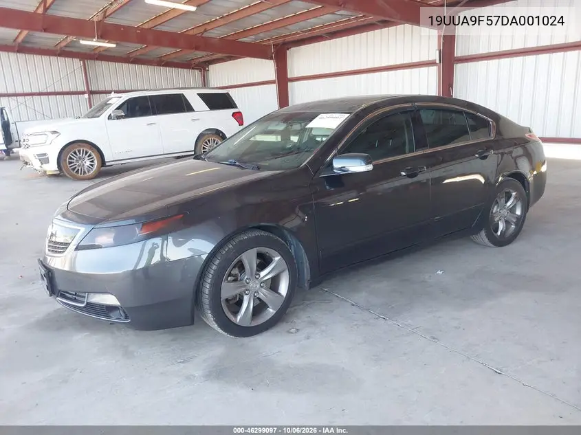2013 ACURA TL VIN 19UUA9F57DA001024 — фото 2