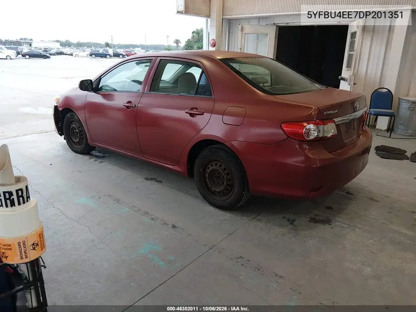 2013 TOYOTA COROLLA VIN 5YFBU4EE7DP201351 — фото 3