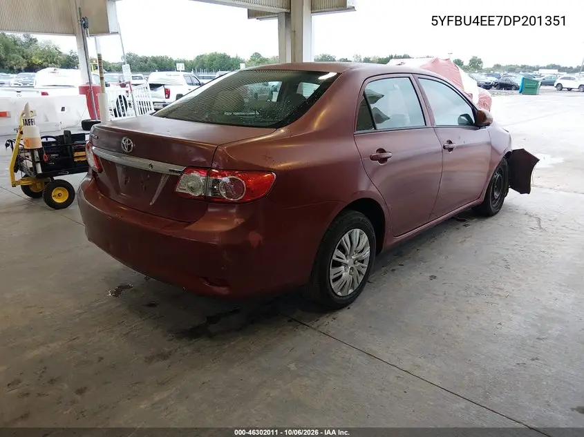 2013 TOYOTA COROLLA VIN 5YFBU4EE7DP201351 — фото 4