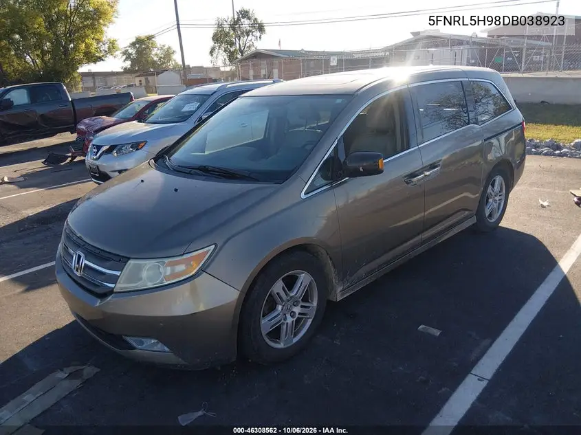 2013 HONDA ODYSSEY VIN 5FNRL5H98DB038923 — фото 2