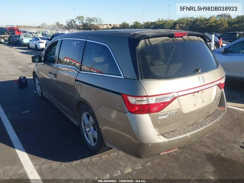 2013 HONDA ODYSSEY VIN 5FNRL5H98DB038923 — фото 3