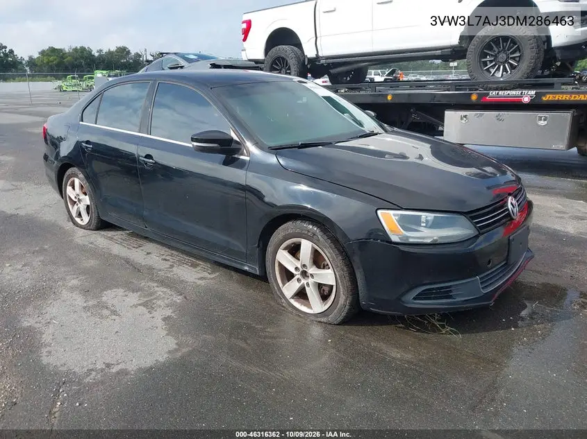 VOLKSWAGEN JETTA 2013, VIN 3VW3L7AJ3DM286463
