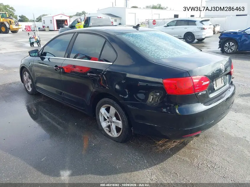 2013 VOLKSWAGEN JETTA VIN 3VW3L7AJ3DM286463 — фото 3