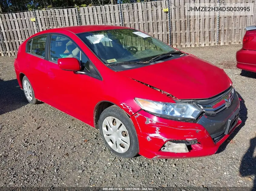 HONDA INSIGHT 2013, VIN JHMZE2H34DS003995