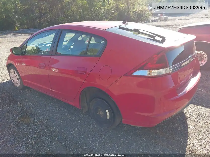 2013 HONDA INSIGHT VIN JHMZE2H34DS003995 — фото 3