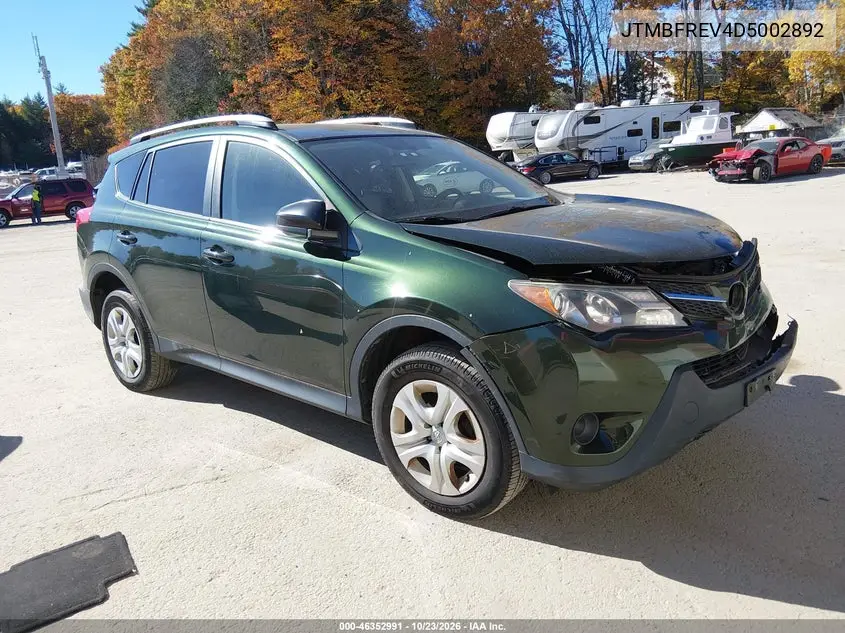 TOYOTA RAV 4 2013, VIN JTMBFREV4D5002892