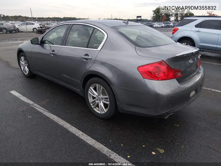 2013 INFINITI G VIN JN1CV6AR9DM355832 — фото 3