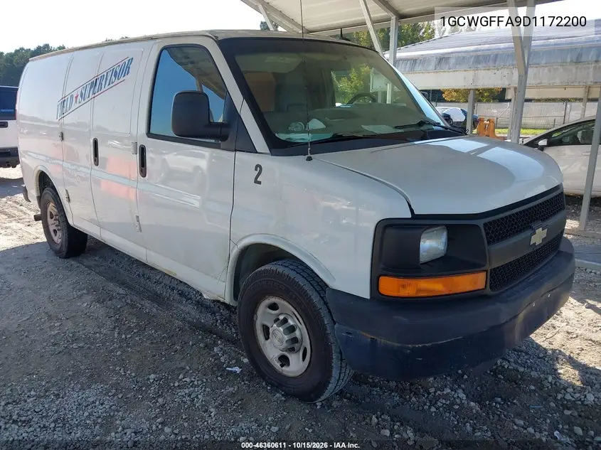 CHEVROLET EXPRESS 2013, VIN 1GCWGFFA9D1172200
