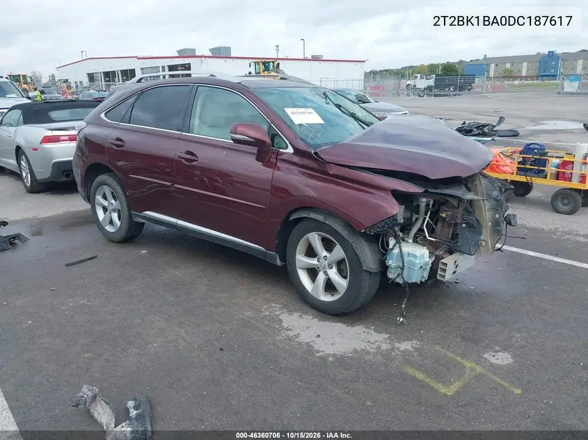 LEXUS RX 2013, VIN 2T2BK1BA0DC187617