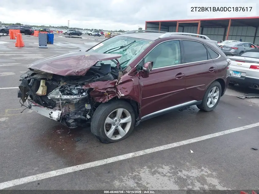 2013 LEXUS RX VIN 2T2BK1BA0DC187617 — фото 2