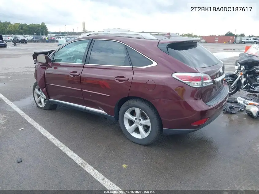 2013 LEXUS RX VIN 2T2BK1BA0DC187617 — фото 3
