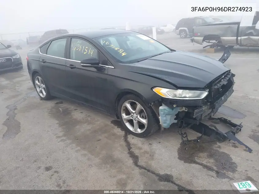 FORD FUSION 2013, VIN 3FA6P0H96DR274923