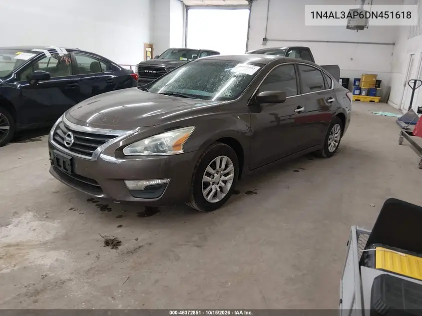 2013 NISSAN ALTIMA VIN 1N4AL3AP6DN451618 — фото 2