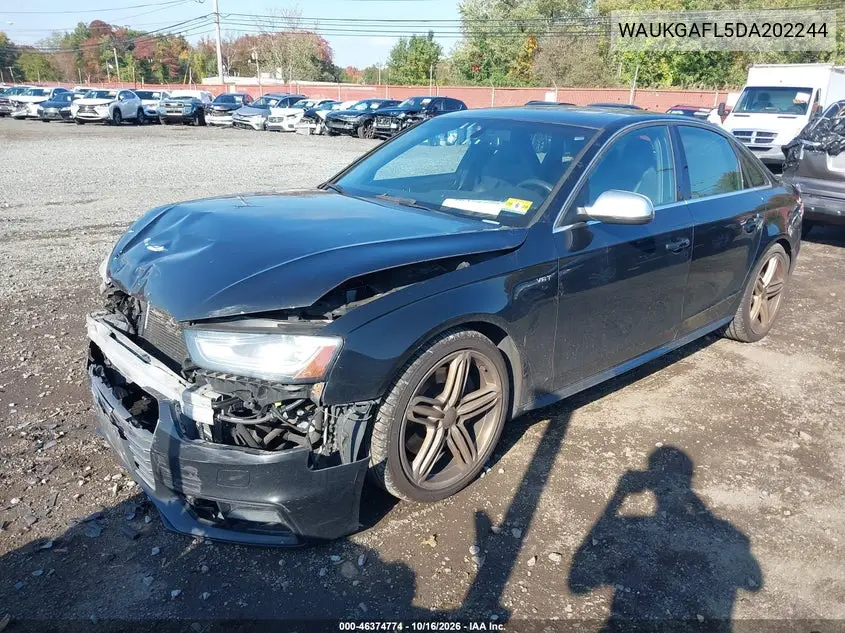 2013 AUDI S4 VIN WAUKGAFL5DA202244 — фото 2
