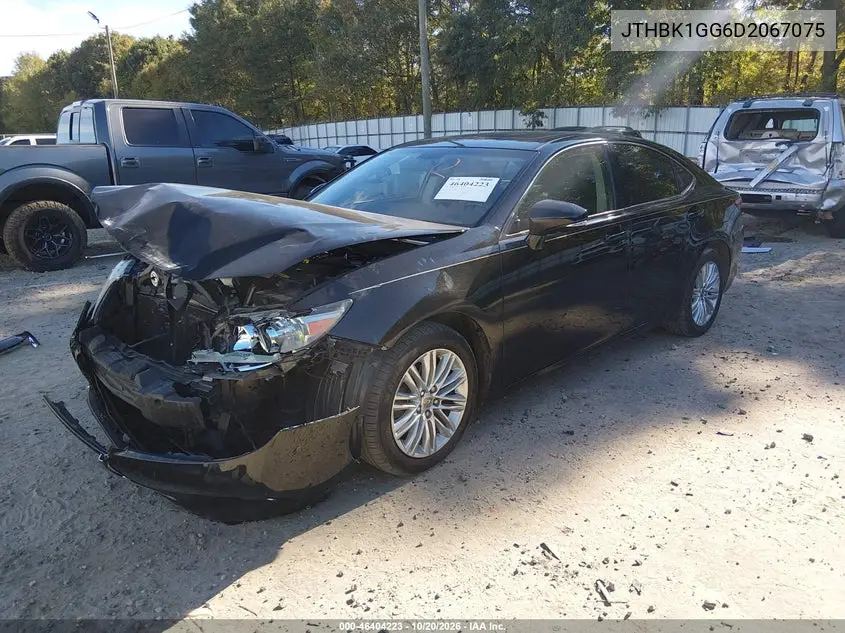 2013 LEXUS ES VIN JTHBK1GG6D2067075 — фото 2