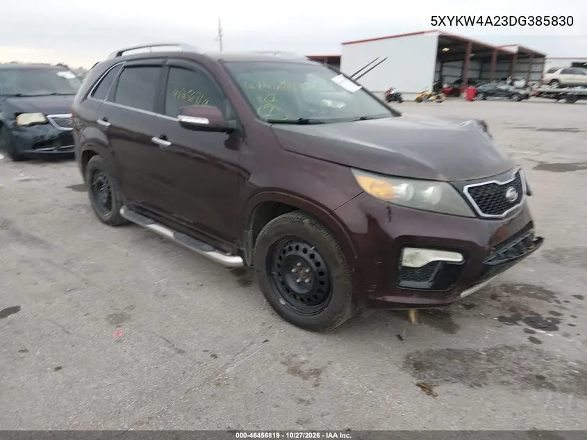 KIA SORENTO 2013, VIN 5XYKW4A23DG385830
