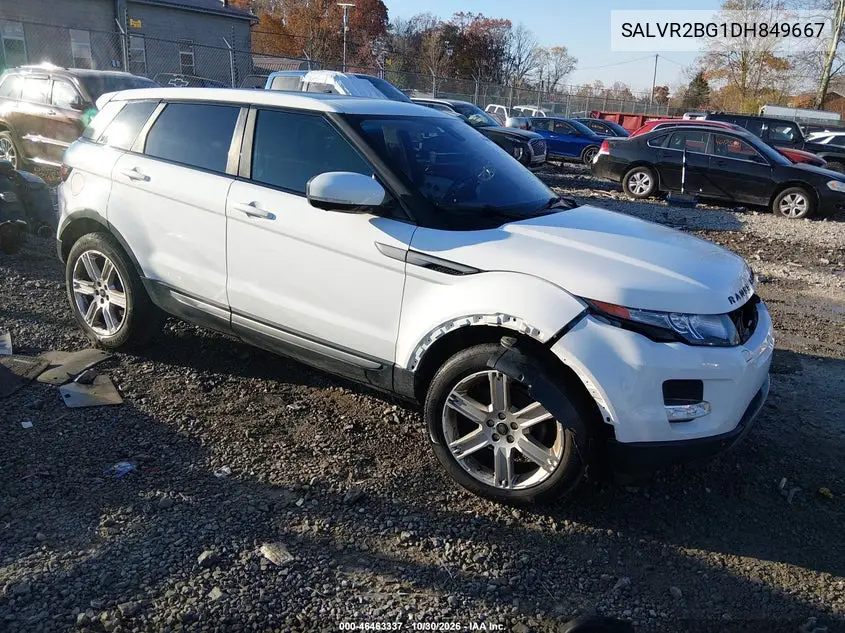 LAND ROVER RANGE ROVER EVOQUE 2013, VIN SALVR2BG1DH849667