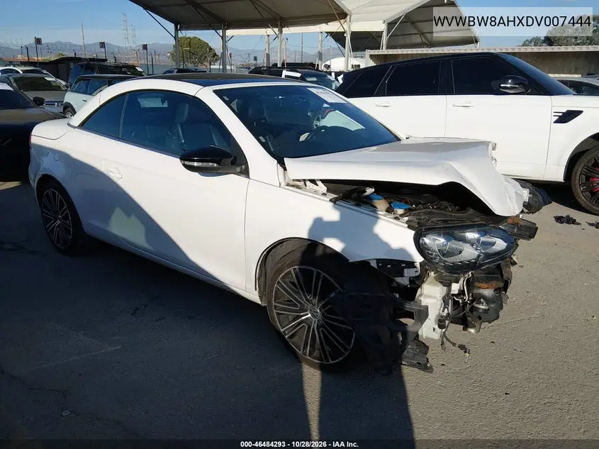 VOLKSWAGEN EOS 2013, VIN WVWBW8AHXDV007444