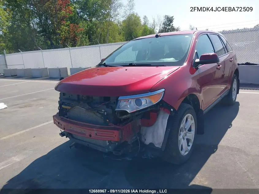 2014 FORD EDGE VIN 2FMDK4JC4EBA72509 — фото 2