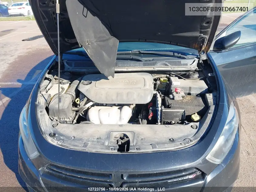 2014 DODGE DART VIN 1C3CDFBB9ED667401 — фото 10