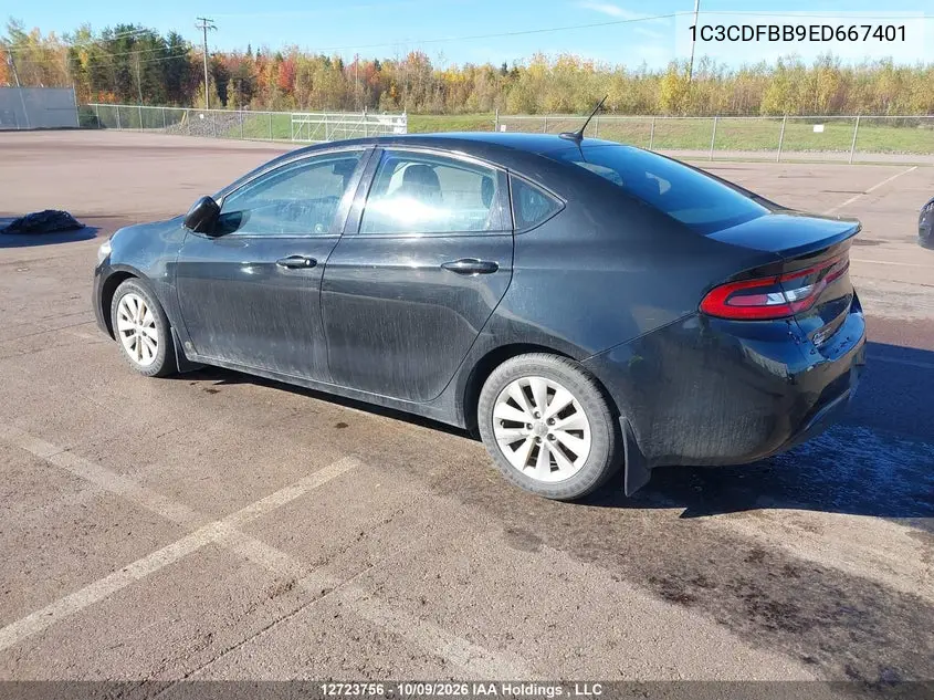 2014 DODGE DART VIN 1C3CDFBB9ED667401 — фото 3