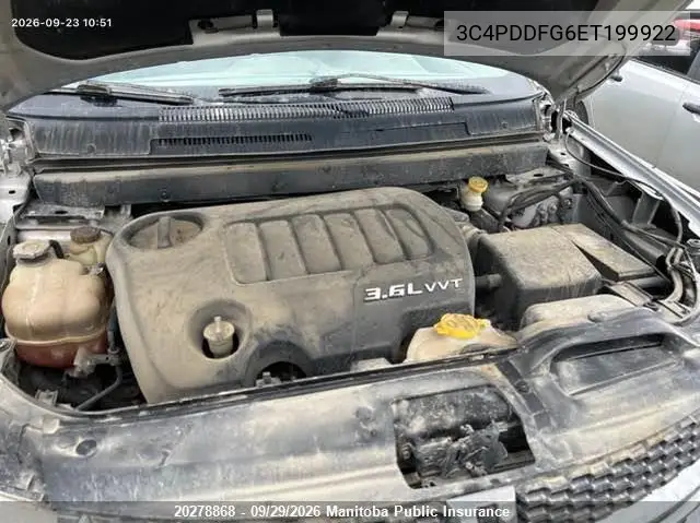 2014 DODGE JOURNEY VIN 3C4PDDFG6ET199922 — фото 10