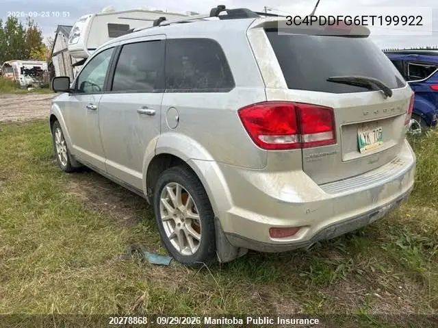 2014 DODGE JOURNEY VIN 3C4PDDFG6ET199922 — фото 3