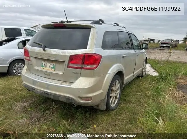 2014 DODGE JOURNEY VIN 3C4PDDFG6ET199922 — фото 4
