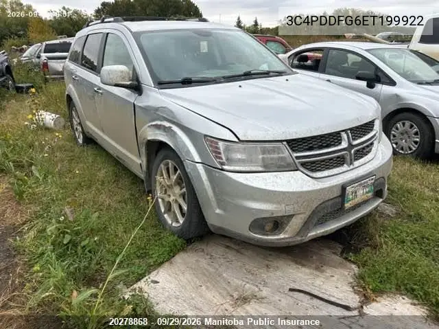 2014 DODGE JOURNEY VIN 3C4PDDFG6ET199922 — фото 6