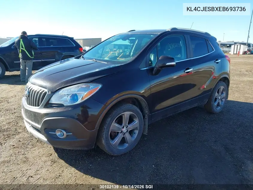 2014 BUICK ENCORE VIN KL4CJESBXEB693736 — фото 2