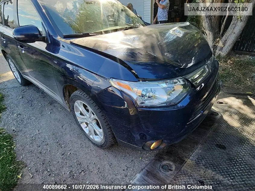 MITSUBISHI OUTLANDER 2014, VIN JA4JZ4AX9EZ602180