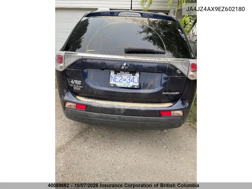 2014 MITSUBISHI OUTLANDER VIN JA4JZ4AX9EZ602180 — фото 14