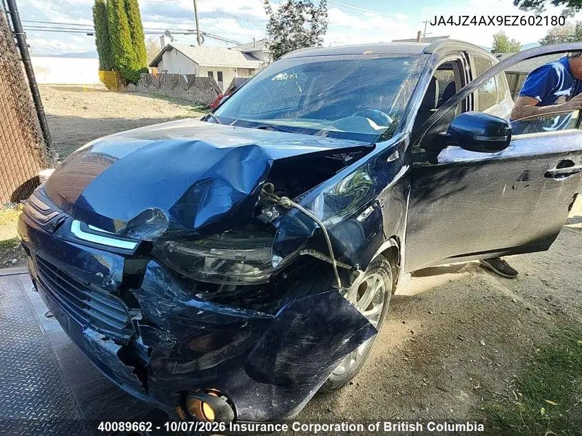 2014 MITSUBISHI OUTLANDER VIN JA4JZ4AX9EZ602180 — фото 2