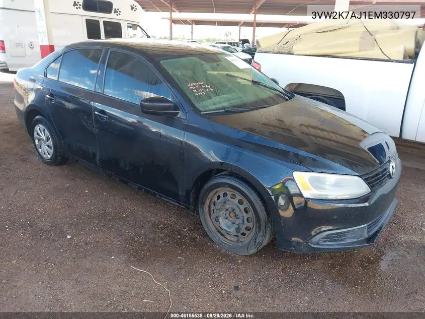 VOLKSWAGEN JETTA 2014, VIN 3VW2K7AJ1EM330797
