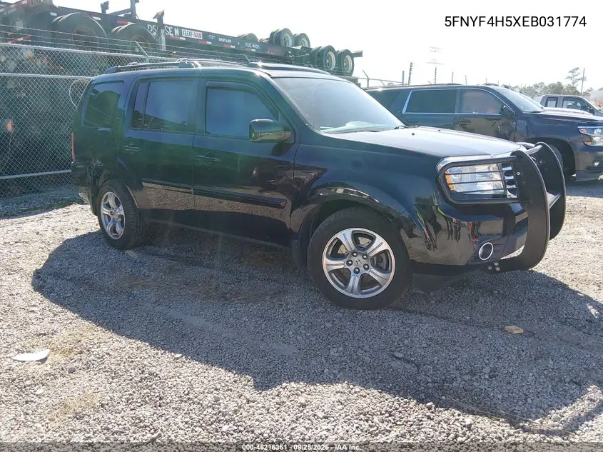HONDA PILOT 2014, VIN 5FNYF4H5XEB031774