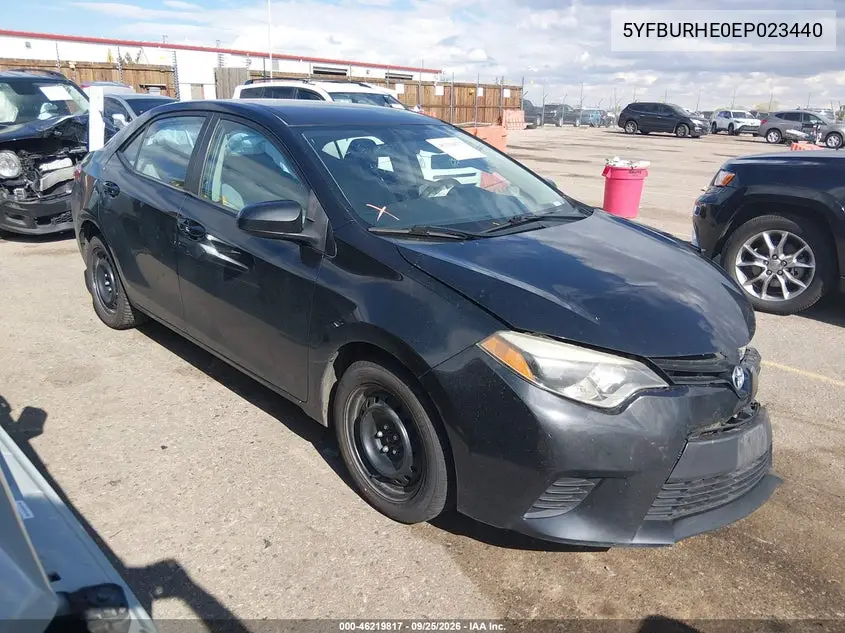 TOYOTA COROLLA 2014, VIN 5YFBURHE0EP023440