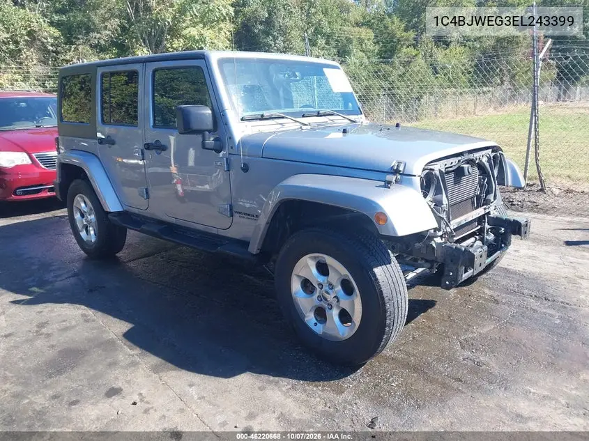 JEEP WRANGLER 2014, VIN 1C4BJWEG3EL243399