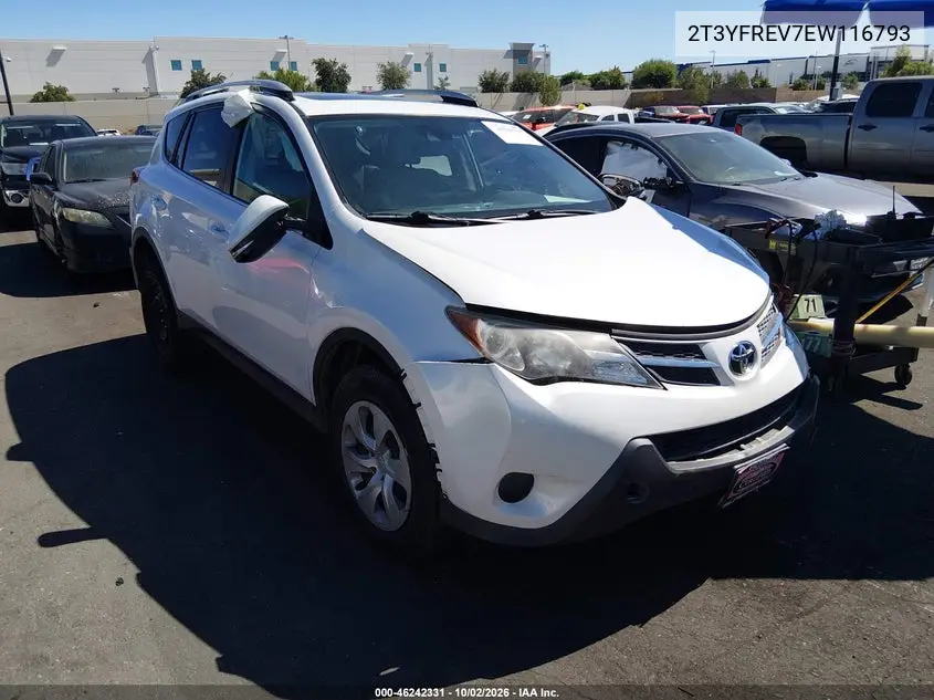 TOYOTA RAV 4 2014, VIN 2T3YFREV7EW116793