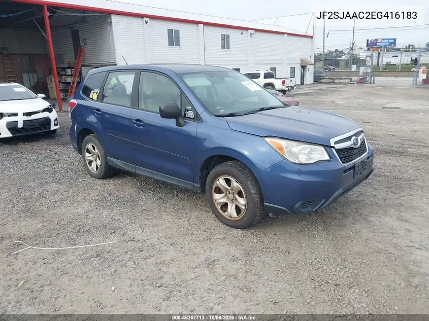 SUBARU FORESTER 2014, VIN JF2SJAAC2EG416183