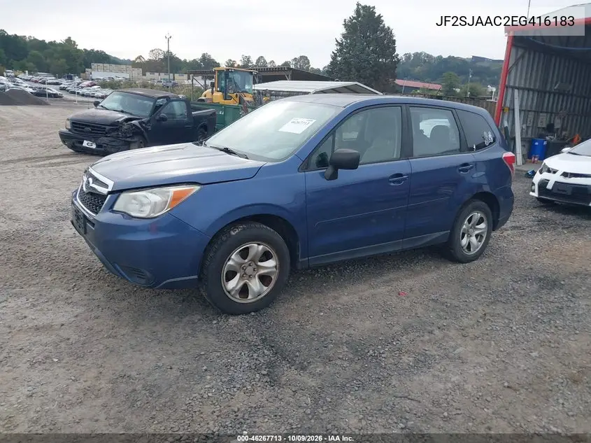 2014 SUBARU FORESTER VIN JF2SJAAC2EG416183 — фото 2