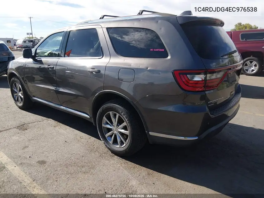 2014 DODGE DURANGO VIN 1C4RDJDG4EC976538 — фото 3