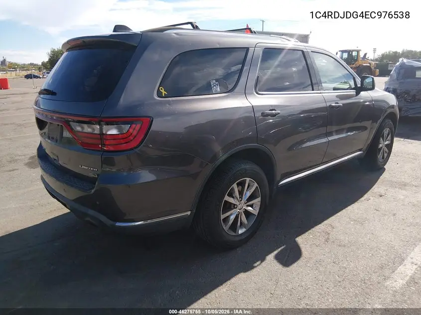 2014 DODGE DURANGO VIN 1C4RDJDG4EC976538 — фото 4