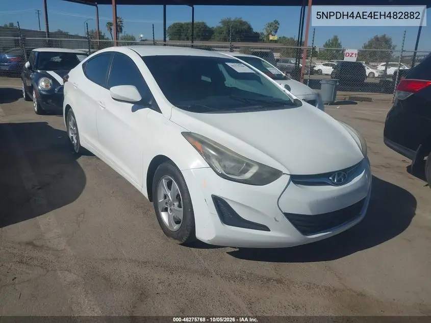 HYUNDAI ELANTRA 2014, VIN 5NPDH4AE4EH482882