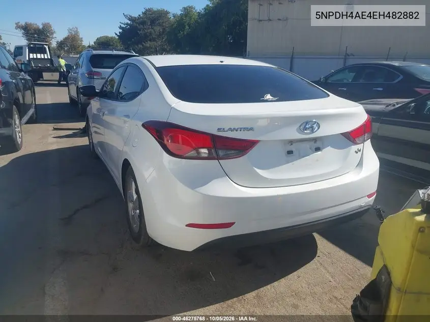 2014 HYUNDAI ELANTRA VIN 5NPDH4AE4EH482882 — фото 3