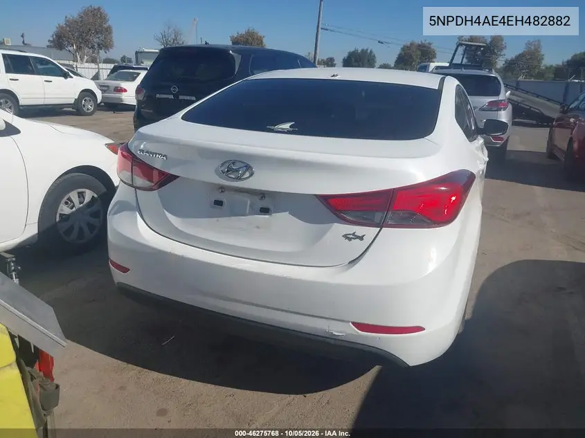 2014 HYUNDAI ELANTRA VIN 5NPDH4AE4EH482882 — фото 4